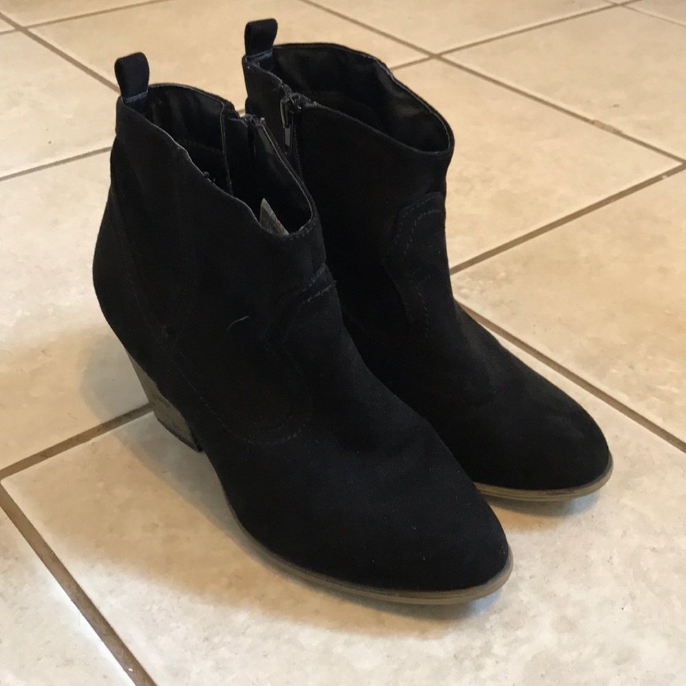 Suede Ankle Boots - EUC!